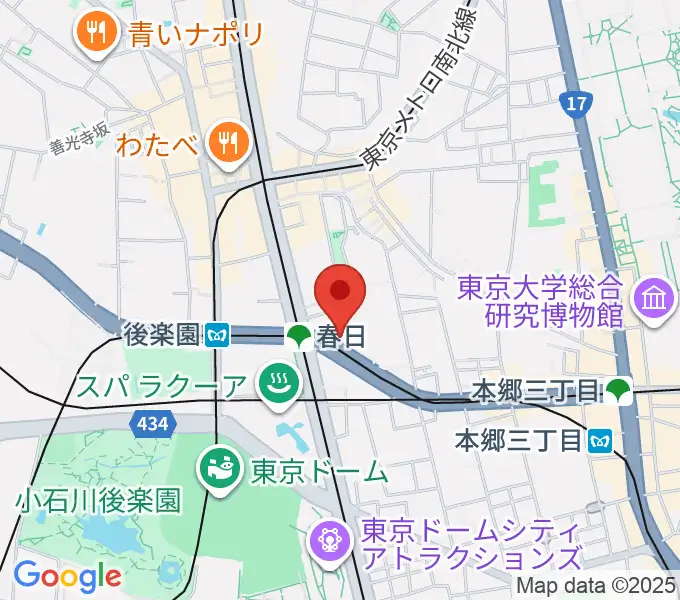 尚美ミュージックカレッジ専門学校の地図