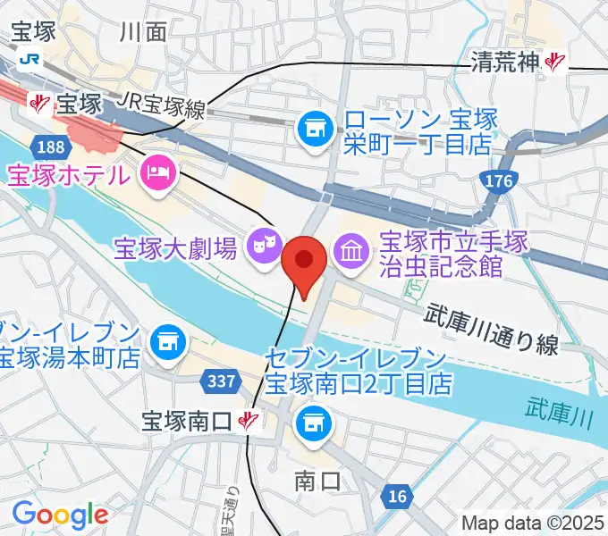 宝塚音楽学校の地図