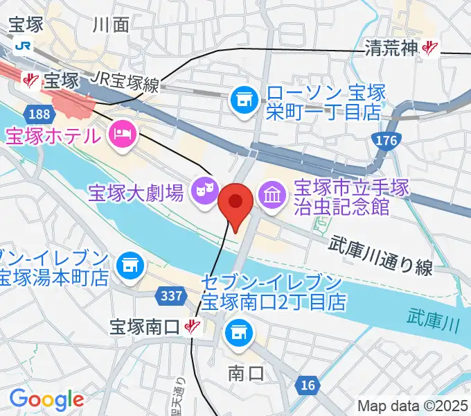 宝塚音楽学校の地図