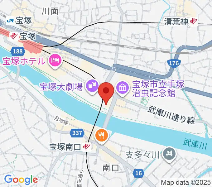 宝塚音楽学校の地図