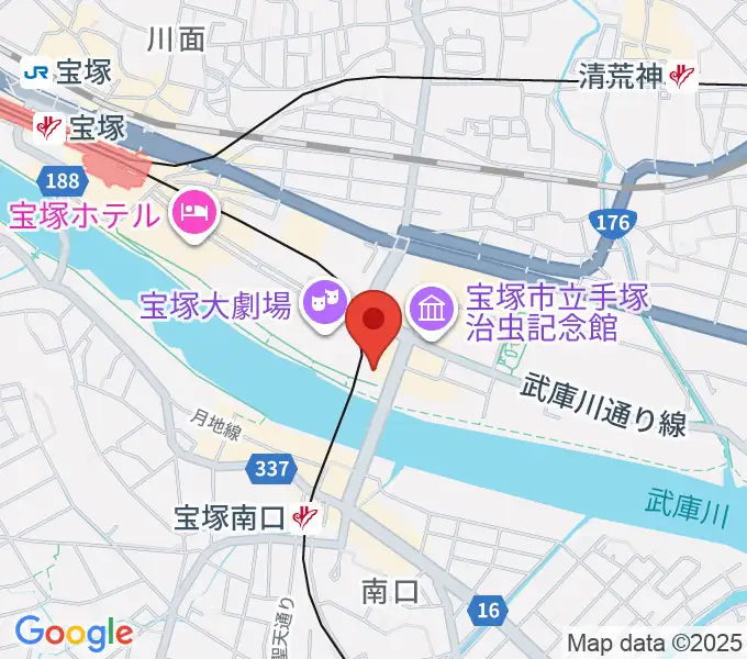 宝塚音楽学校の地図