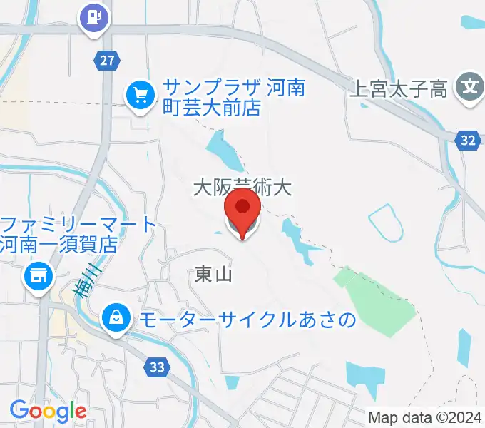 大阪芸術大学の地図