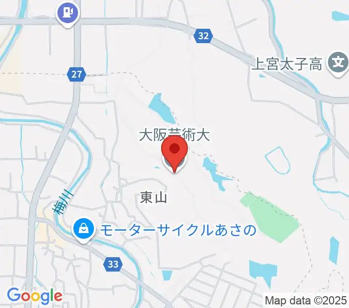 大阪芸術大学の地図