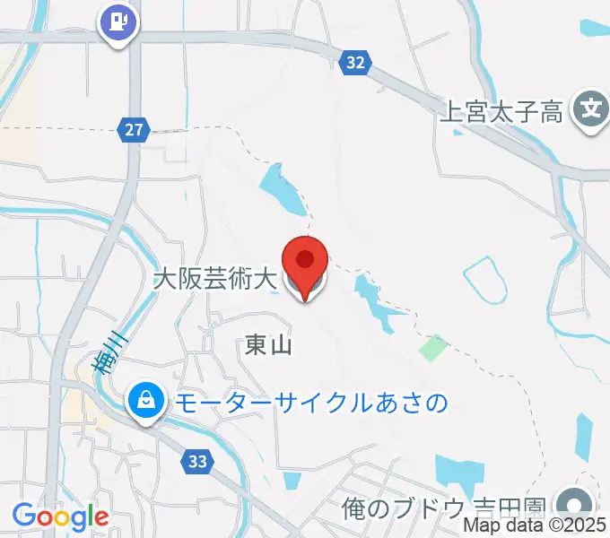 大阪芸術大学の地図