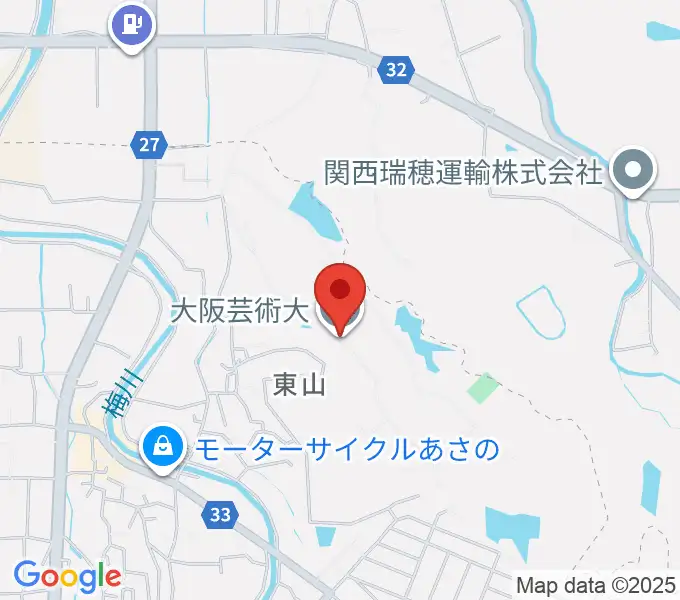 大阪芸術大学の地図