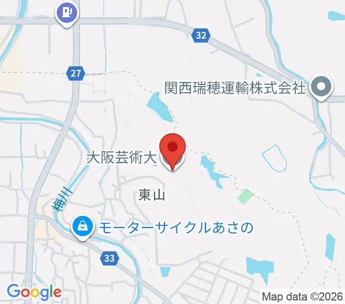 大阪芸術大学の地図