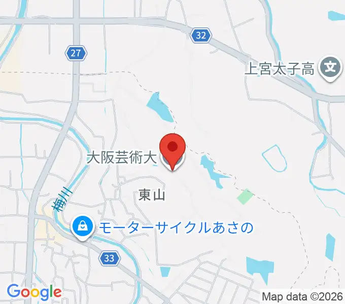大阪芸術大学の地図