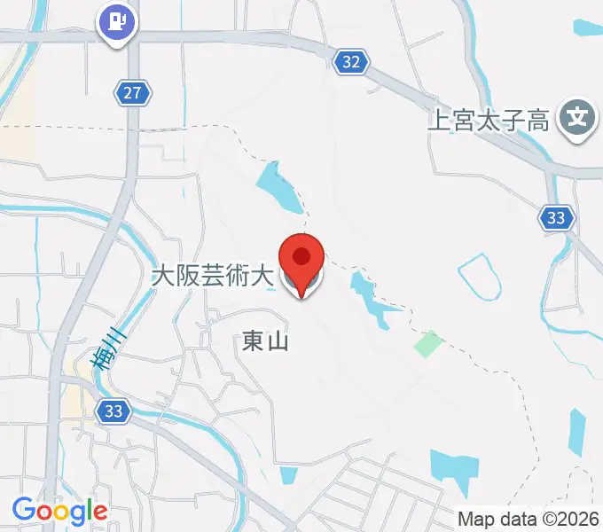 大阪芸術大学の地図