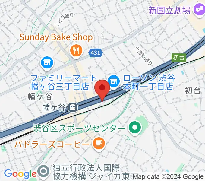 幡ヶ谷リバーススタジオの地図