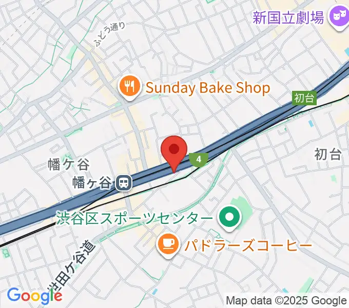 幡ヶ谷リバーススタジオの地図