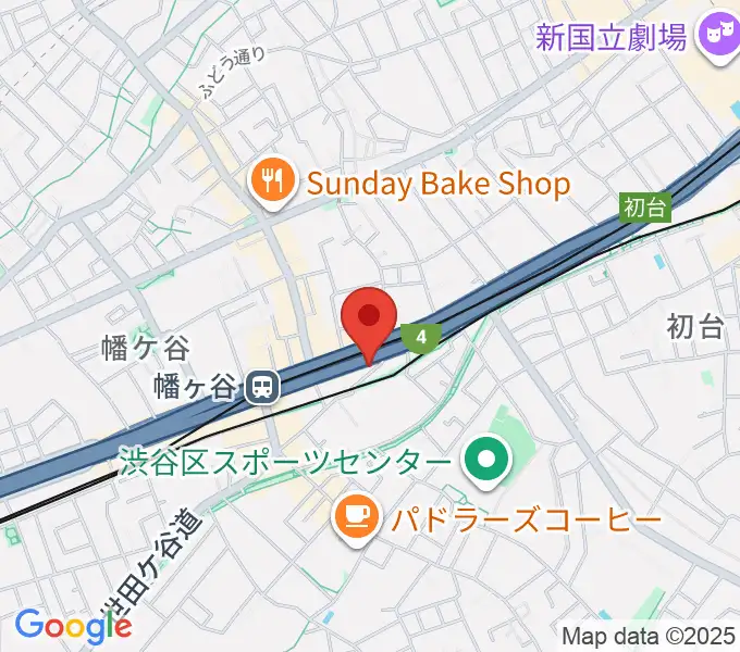 幡ヶ谷リバーススタジオの地図
