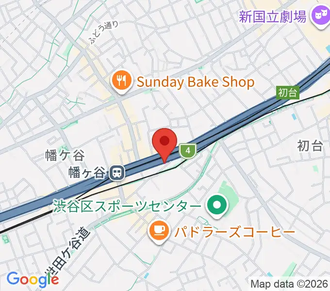 幡ヶ谷リバーススタジオの地図