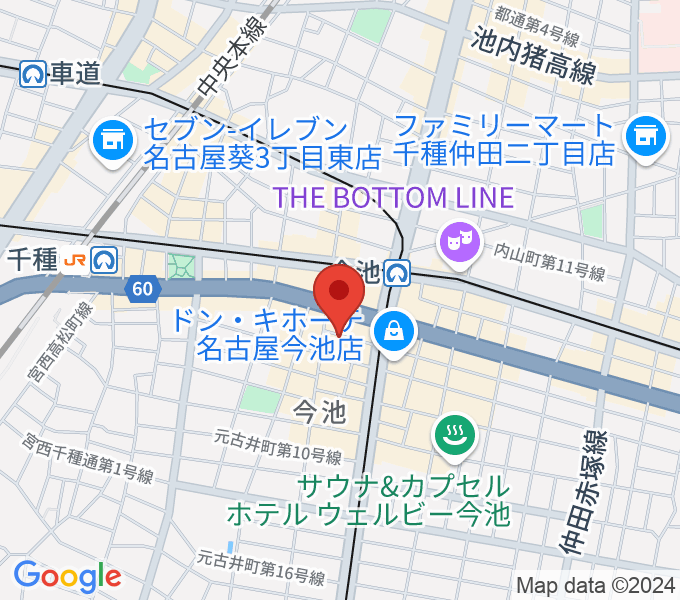 今池バレンタインドライブの地図