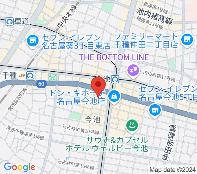 今池バレンタインドライブの地図