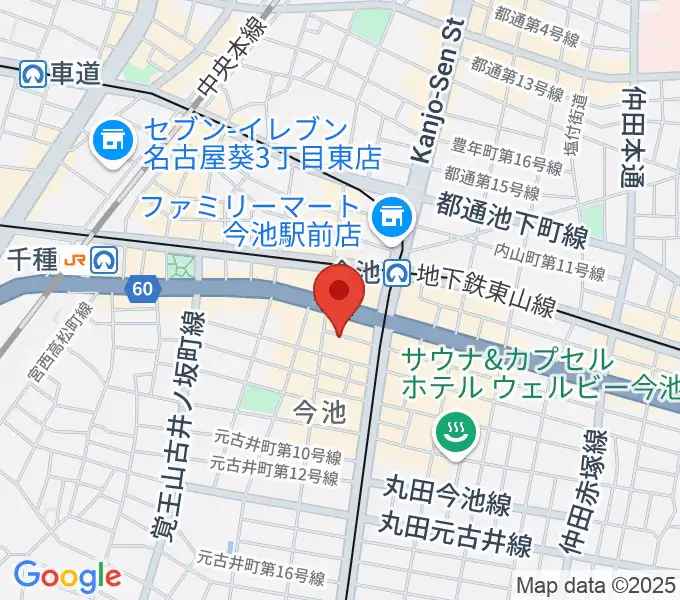 今池バレンタインドライブの地図