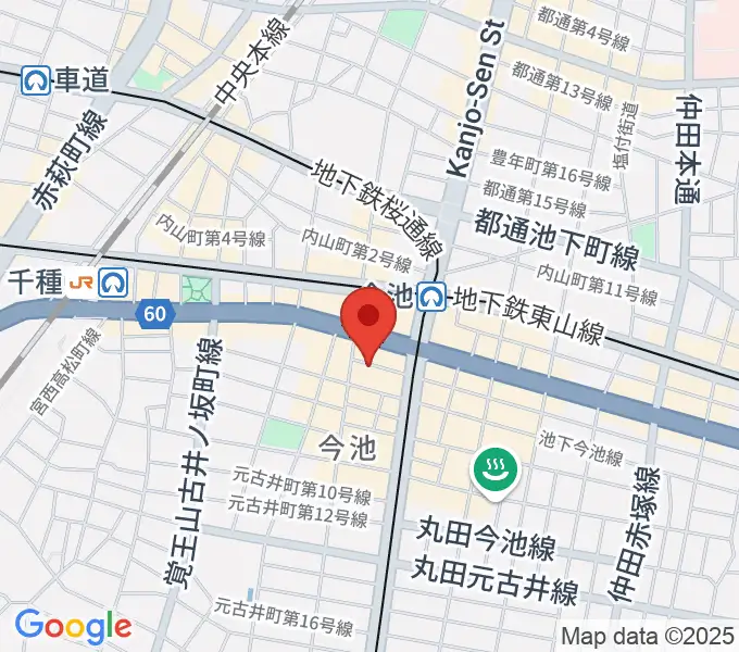 今池バレンタインドライブの地図