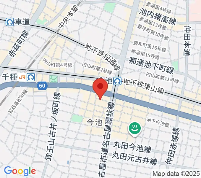 今池バレンタインドライブの地図