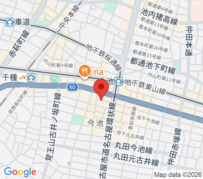 今池バレンタインドライブの地図
