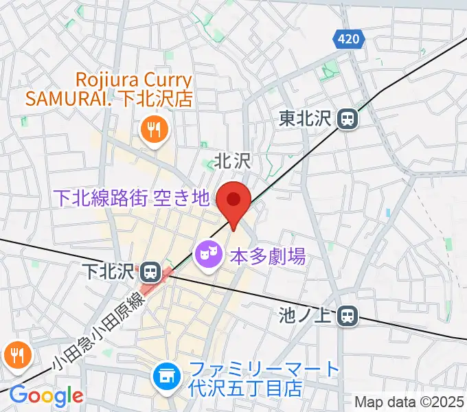 下北沢Music Island Oの地図