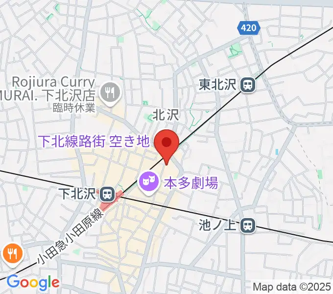 下北沢Music Island Oの地図