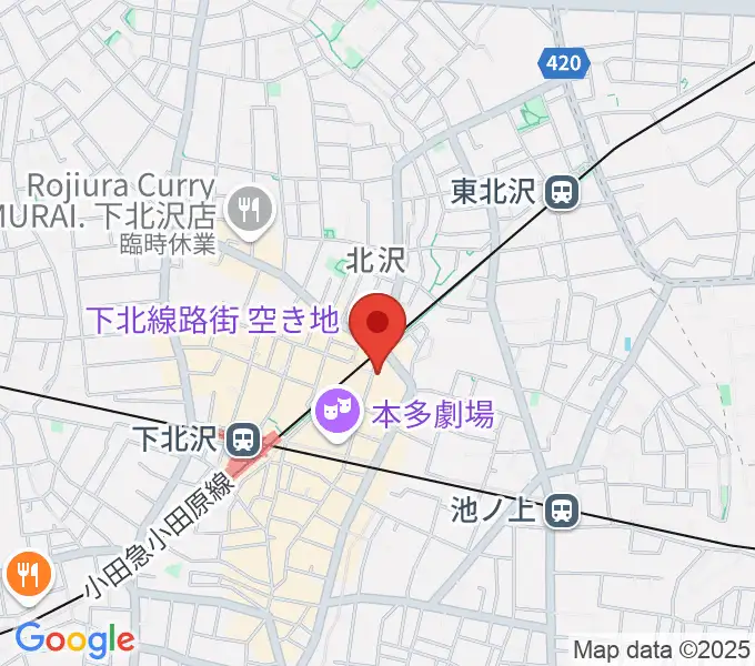 下北沢Music Island Oの地図