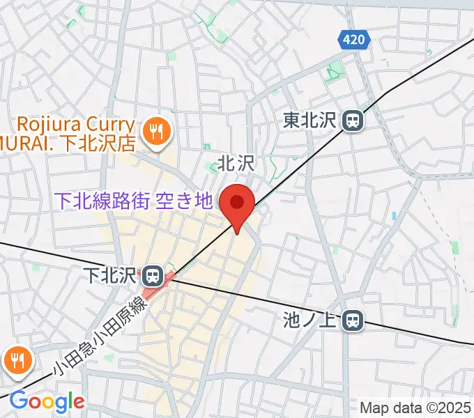 下北沢Music Island Oの地図