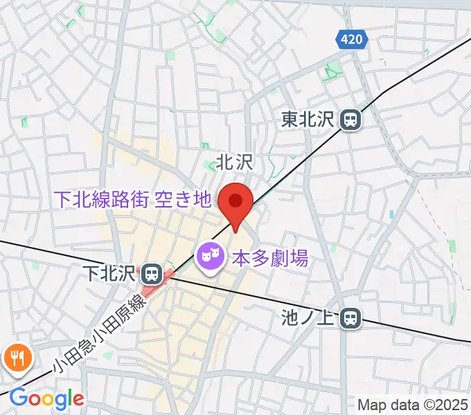 下北沢Music Island Oの地図