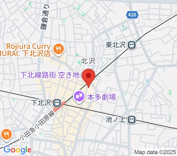 下北沢Music Island Oの地図