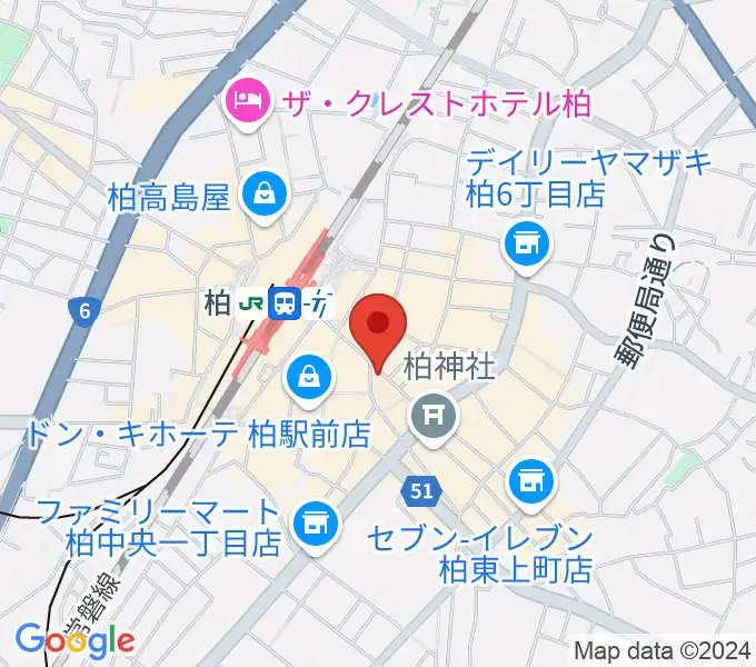 柏Studio WUUの地図