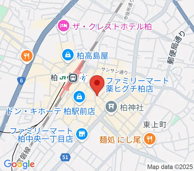 柏Studio WUUの地図