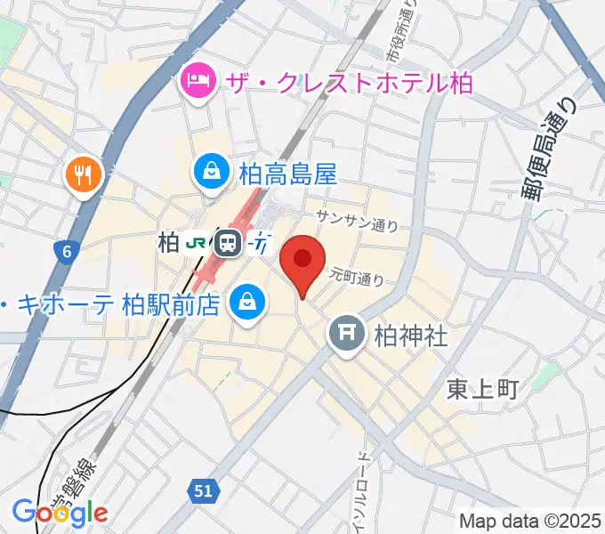 柏Studio WUUの地図