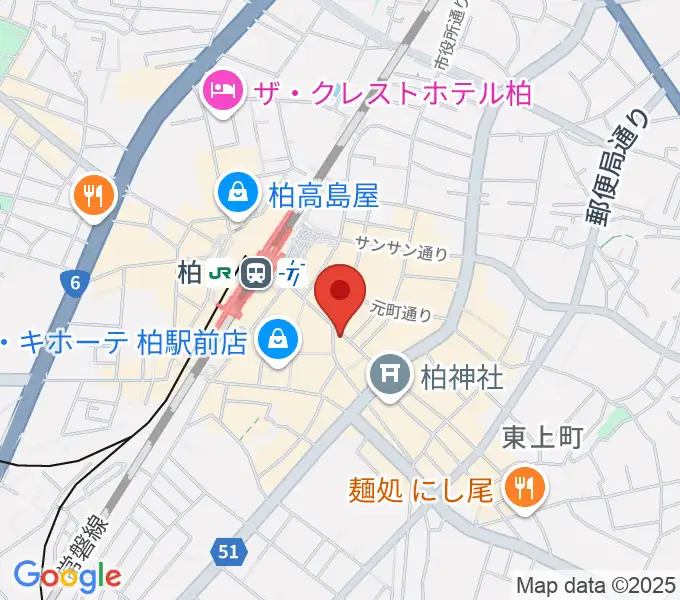 柏Studio WUUの地図