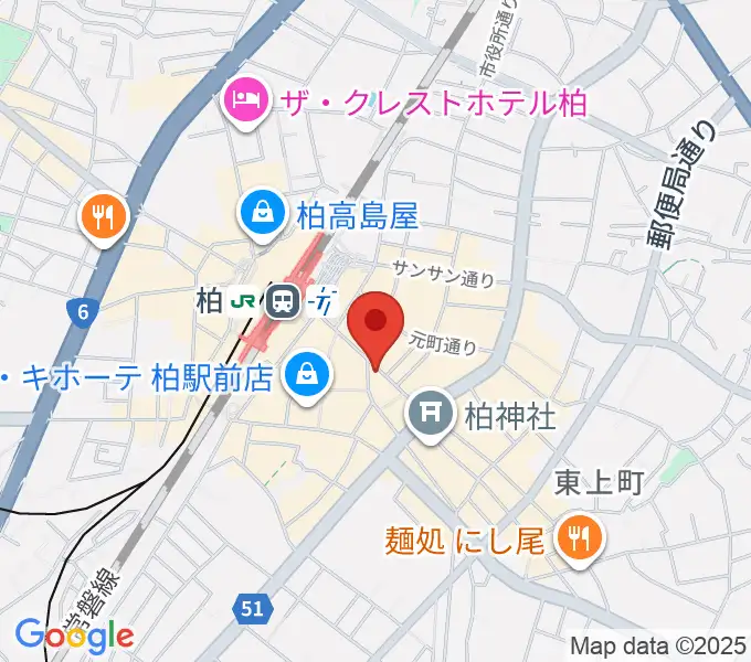 柏Studio WUUの地図