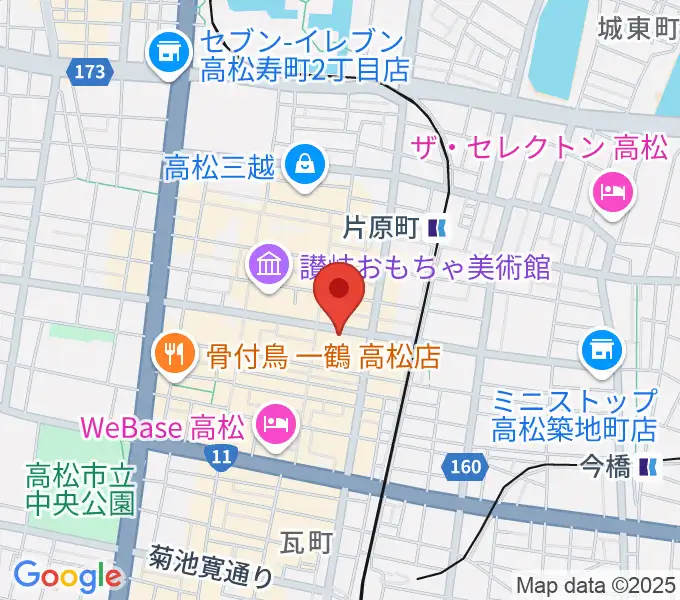 高松スタジオナッシュビルの地図