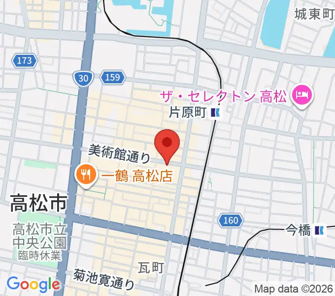 高松スタジオナッシュビルの地図