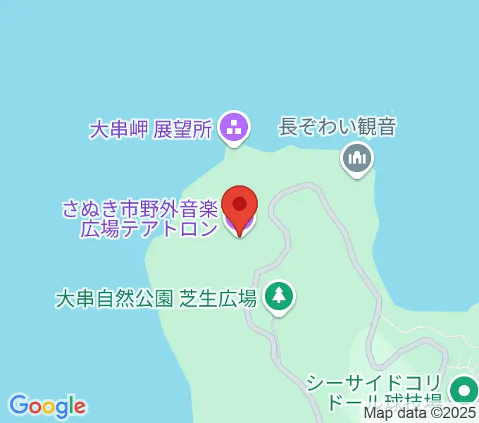 さぬき市野外音楽広場テアトロンの地図