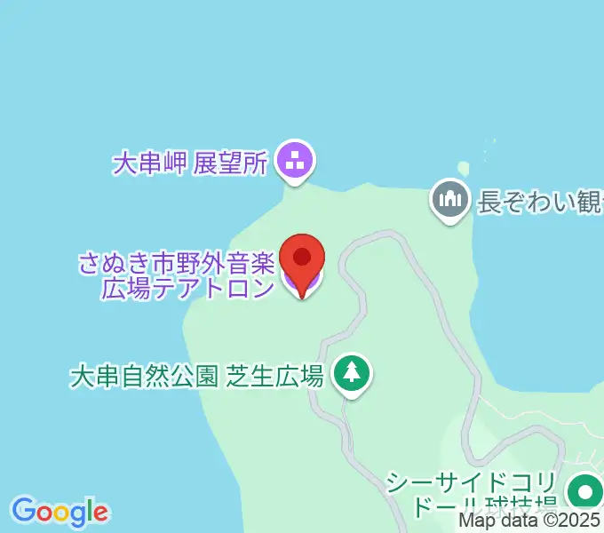 さぬき市野外音楽広場テアトロンの地図