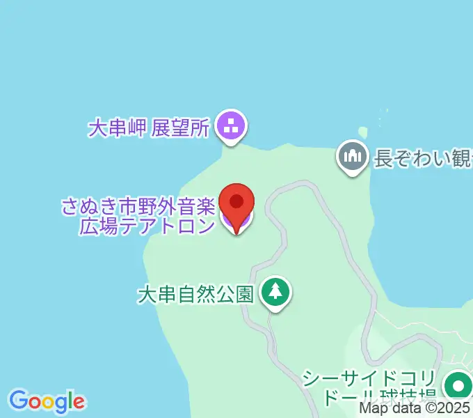 さぬき市野外音楽広場テアトロンの地図
