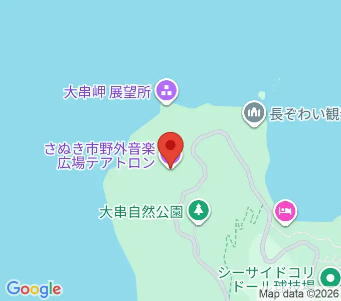 さぬき市野外音楽広場テアトロンの地図