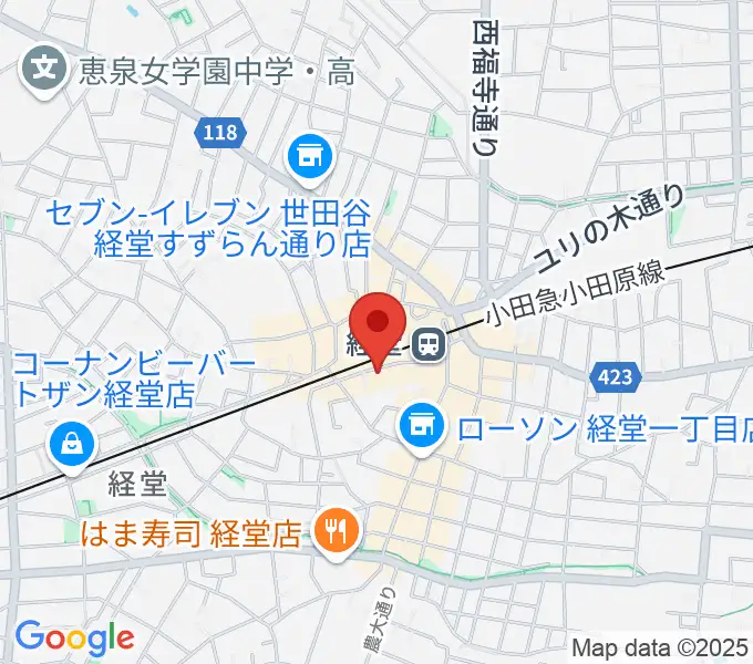 経堂Crazy Loveの地図