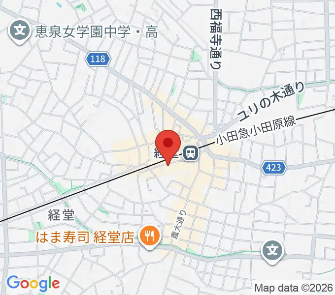 経堂Crazy Loveの地図