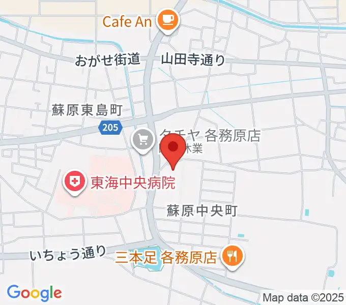プリニーの文化ホールの地図
