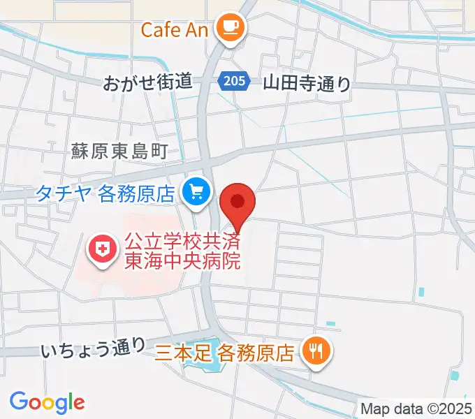 プリニーの文化ホールの地図