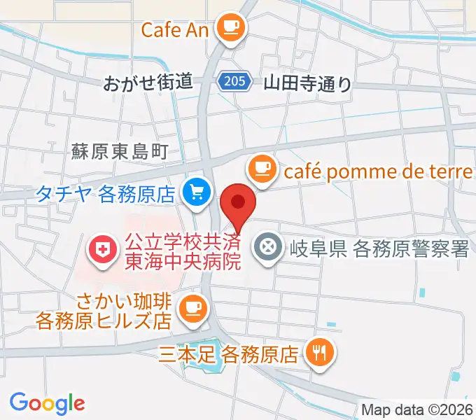 プリニーの文化ホールの地図