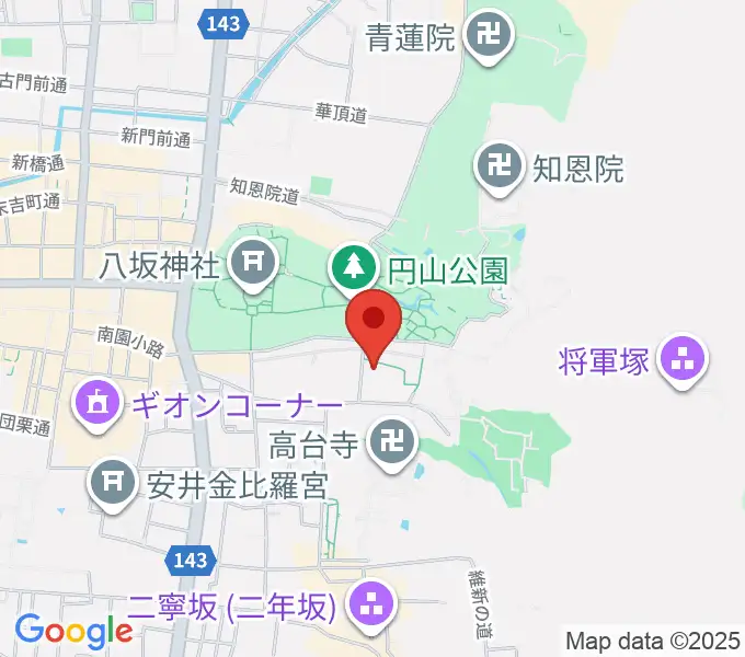 円山公園音楽堂の地図