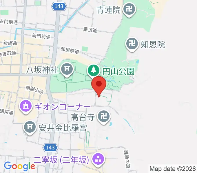 円山公園音楽堂の地図
