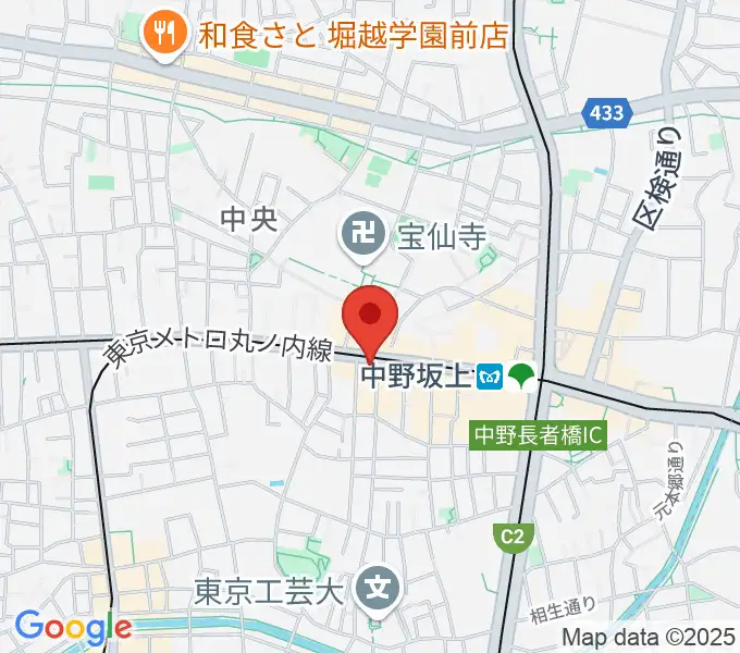 松栄楽器店の地図