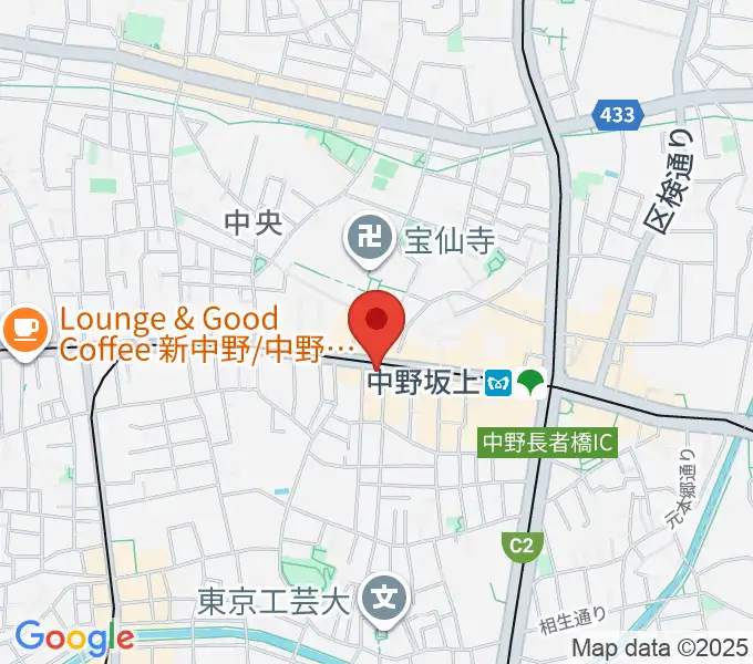 松栄楽器店の地図