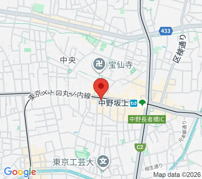 松栄楽器店の地図