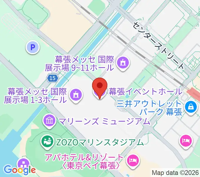 幕張イベントホールの地図